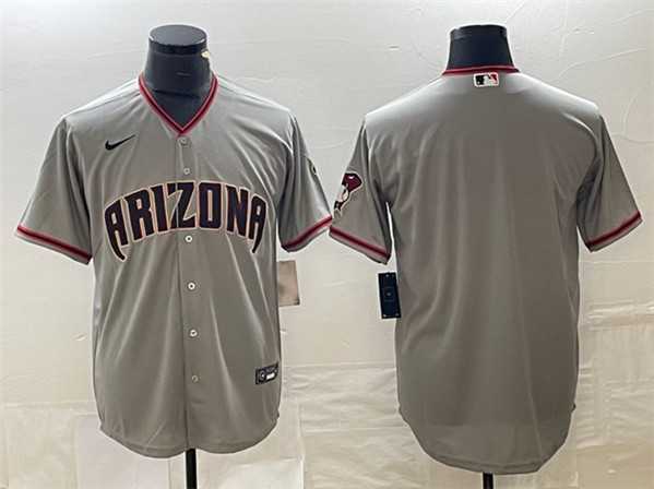 Mens Arizona Diamondbacks Blank Gray Cool Base Stitched Baseball Jersey